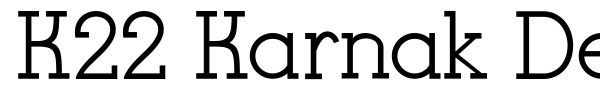 K22 Karnak Deco font preview